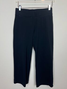 Lands End Black Starfish Cropped Wide-Leg Pants, Sz Small